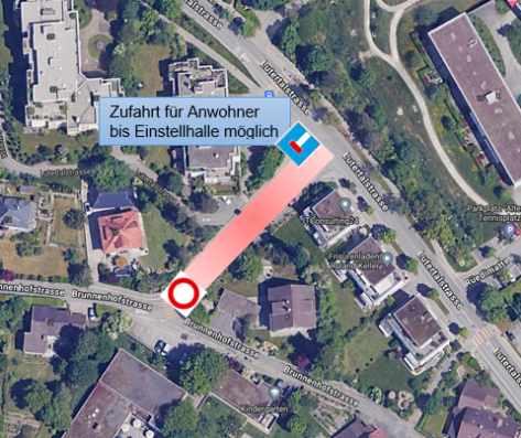 Gesamtprojekt Brunnenhofstrasse Sperrung