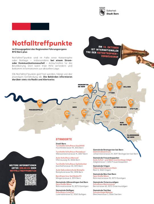 Flyer RFO Bern plus Notfalltreffpunkte