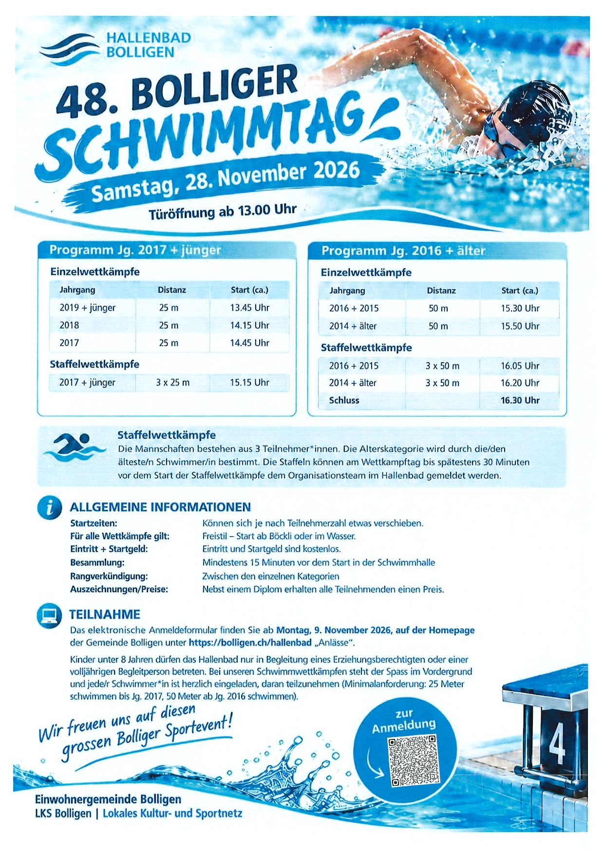 Bolliger Schwimmtag 2026