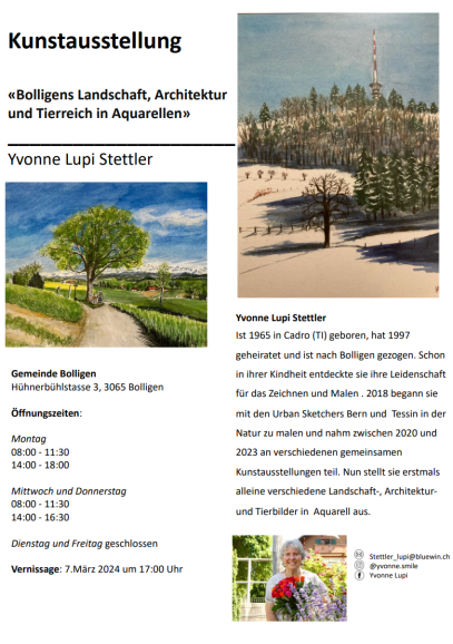 Flyer Kunstausstellung (Februar - November 2024)