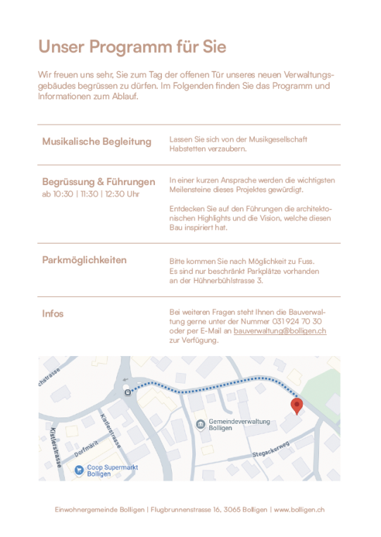 Flyer Tag der offenen Tür
