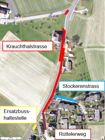 Karte Krauchthalstrasse-Rüttelerweg