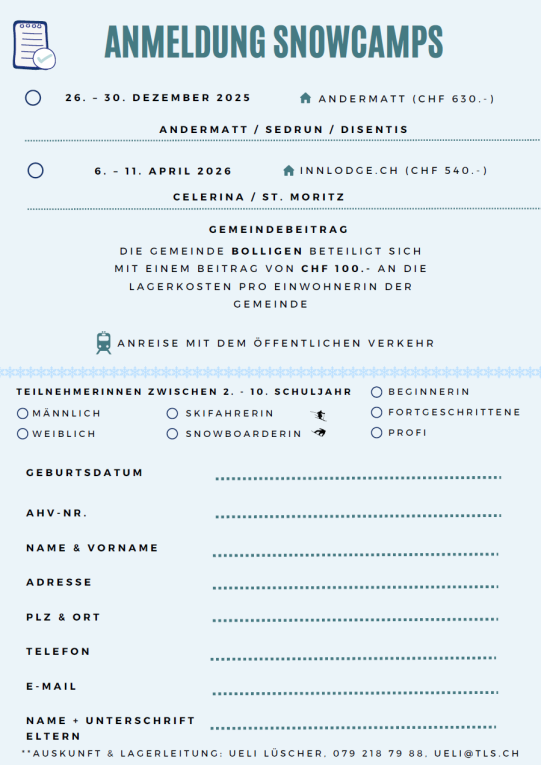 Snowcamps 2025/2026